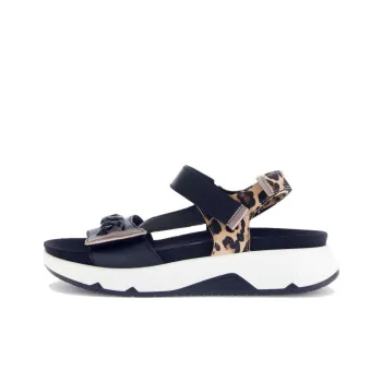 Gabor Rollingsoft Beach Sandals Women's Black Blue