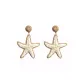 Coffee Starfish Ear Clip Style 1 Pair