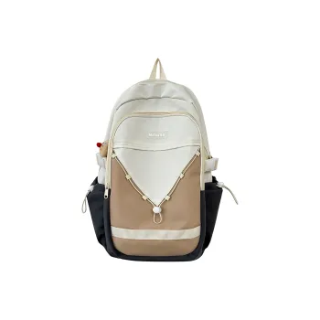 Deli Bear Nylon Backpack Unisex Khaki, Blue, White, Black