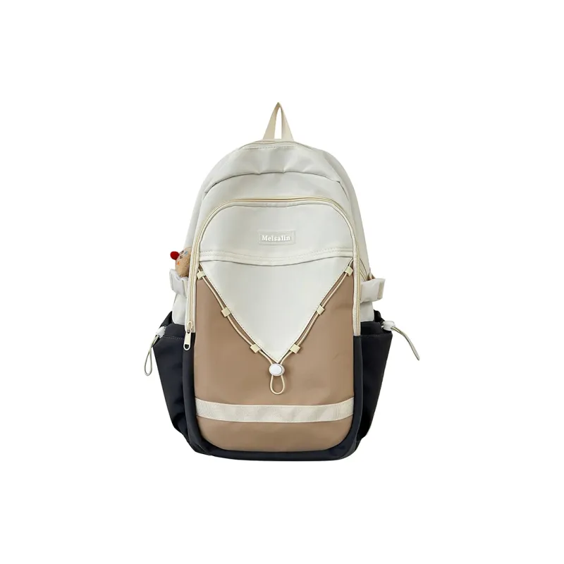 Deli Bear Nylon Backpack Unisex Khaki, Blue, White, Black-0