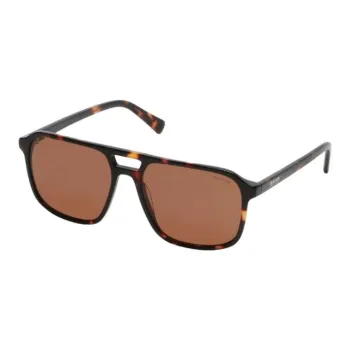 KENNETH COLE Injection Molded Aviator Sunglasses Men's Tortoiseshell