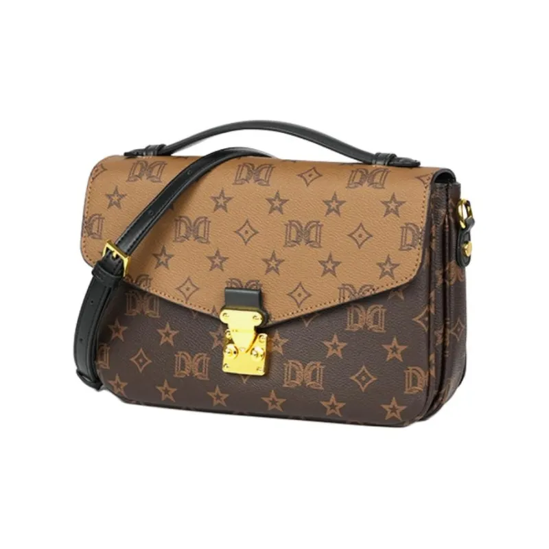 DAPHNE PVC One Shoulder Handbag Women's Multicolor/Coffee-1