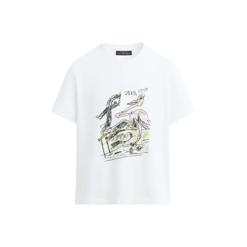 ZARA x ANDERSSON BELL ANDERSSON BELL Collaboration SS25 T Shirt Men's White-0