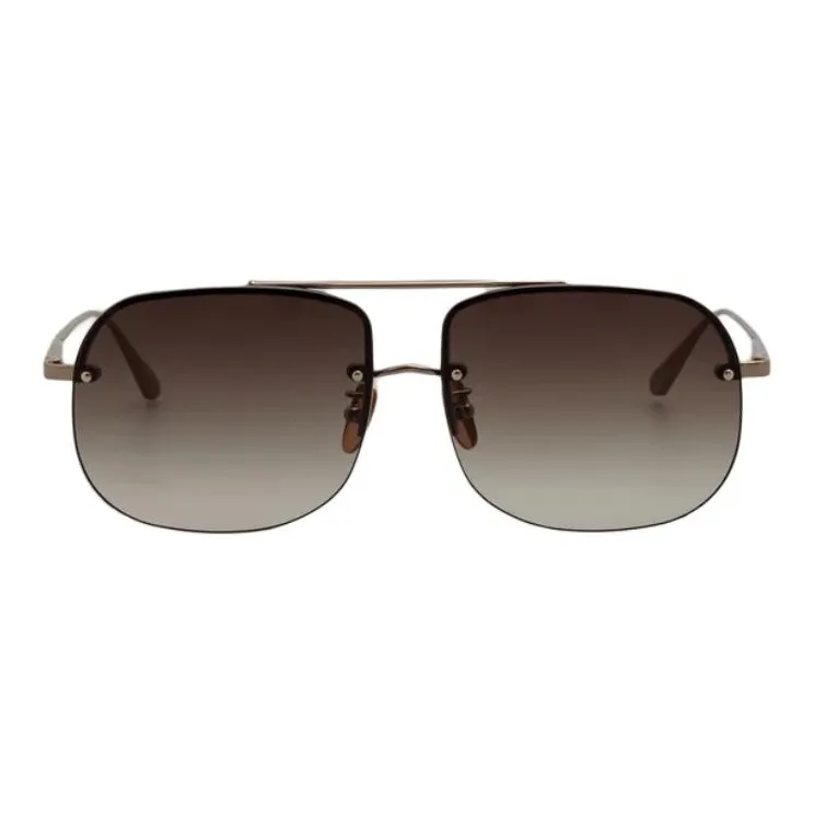 Linda Farrow Seren Pilot Frame Sunglasses-1