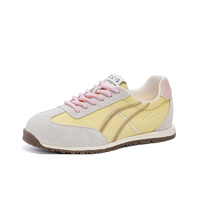JOSINY Casual Shoes Women's Low Top Beige Yellow/Beige Blue/Beige Black-1