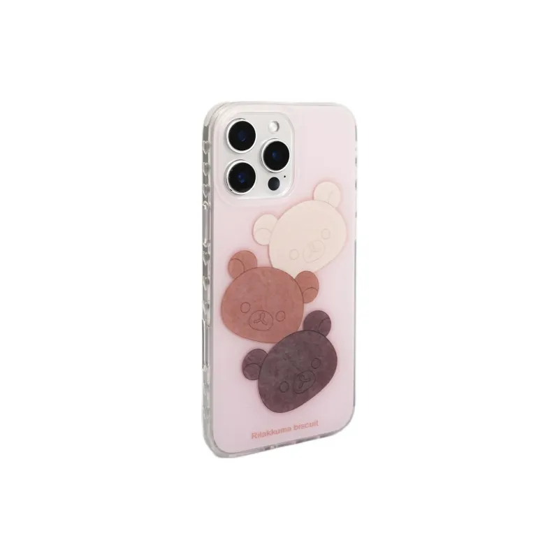 Sopi Acrylic Material Three Bear Avatars Phone Cases Compatible With IPhone 16/15 Pro Max/Apple 13/14 Pro/Max-1