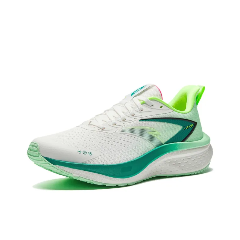 Anta Mach 5 SE Slip Resistant, Abrasion Resistant, Breathable Low Top Casual Running Shoes Men's White Green-2