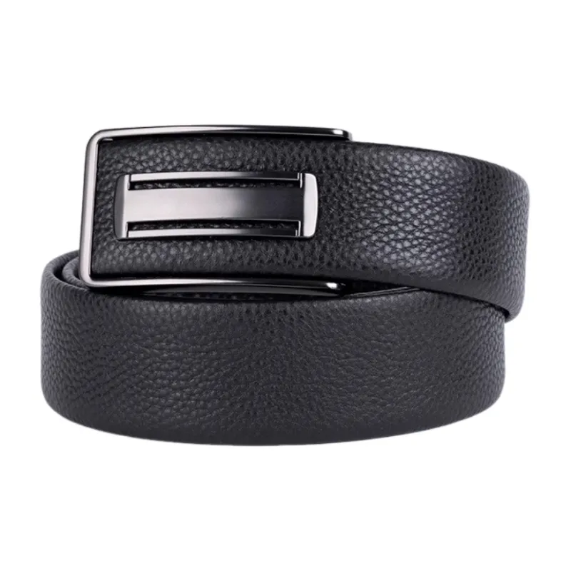 ROSEROOEN Top Grain Cow Leather Belts Men's Black 3.5cm-1