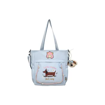 XIANGSU Nylon Tote Bag, Shoulder Bag Unisex Blue/White/Pink/Khaki/Black