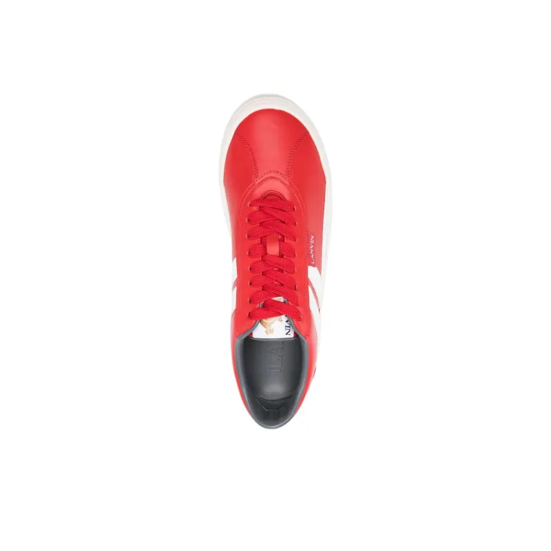 Lanvin Low Top Skateboard Shoes Men's Red-3