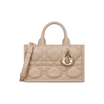 DIOR BookTote Calfskin Tote Bag, Shopping Bag, Shoulder Bag, Handbag Mini Women's Warm Taupe