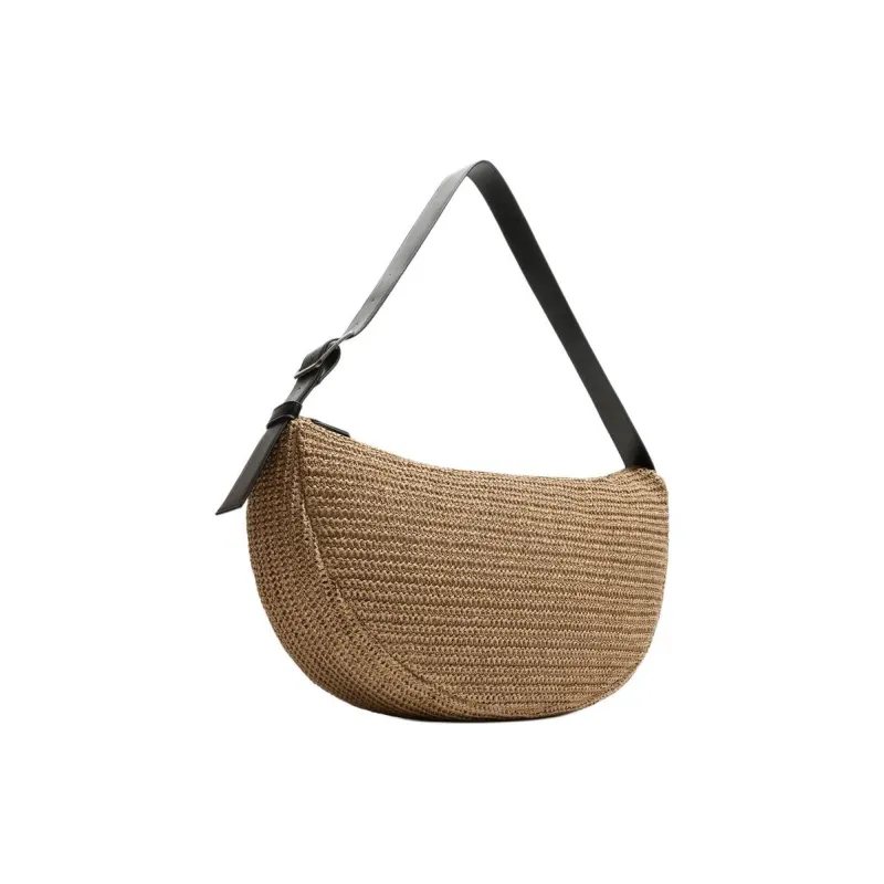 ZARA Cellulose Material Shoulder Bag Men's Light Beige Yellow-1