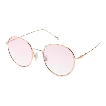 LOHO Plate Alloy Frame Round Sunglasses Women's Multicolor