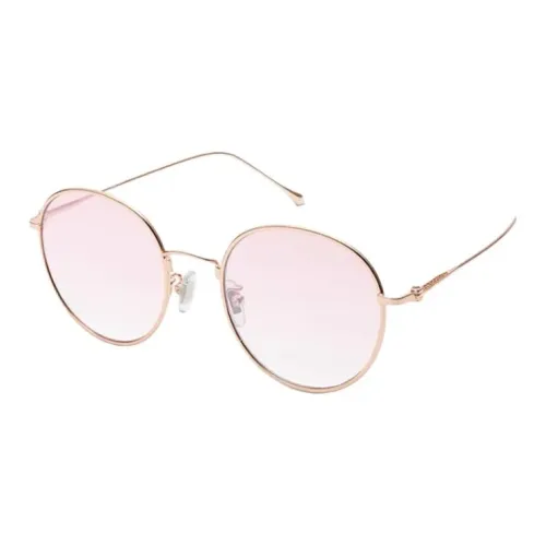 LOHO Plate Alloy Frame Round Sunglasses Women's Multicolor