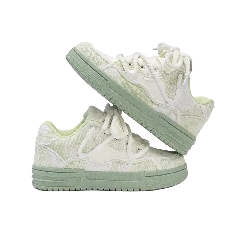 T628 Vintage Puffy Shoes Wear resistant, Lightweight, Breathable, And Non slip. Low Top Skateboard Shoes Unisex-61