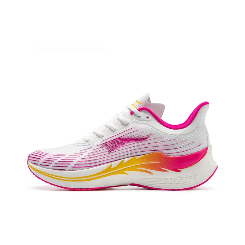 ONEMIX Wing Armor Running Shoes Unisex White Peach Red-0