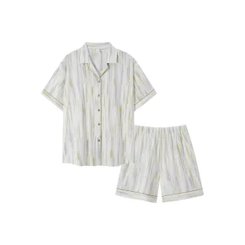 Sha Qian Pajama Set Women's Ivory White
