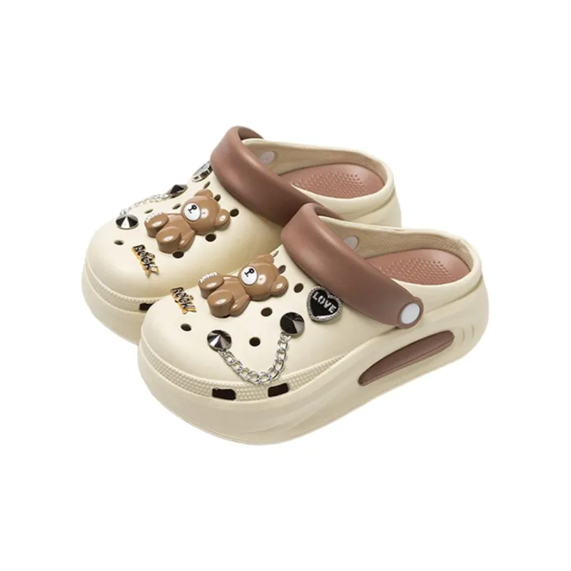 ECAC Squashy And Bouncy Feeling Clogs, Summer Height Increasing, Slip Resistant EVA Platform Slippers-22