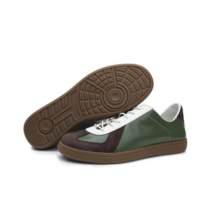 ESTEE GEEA Coverage Slip Resistant Abrasion Resistant Lightweight Breathable Low Top Skateboard Shoes Men's Green-4