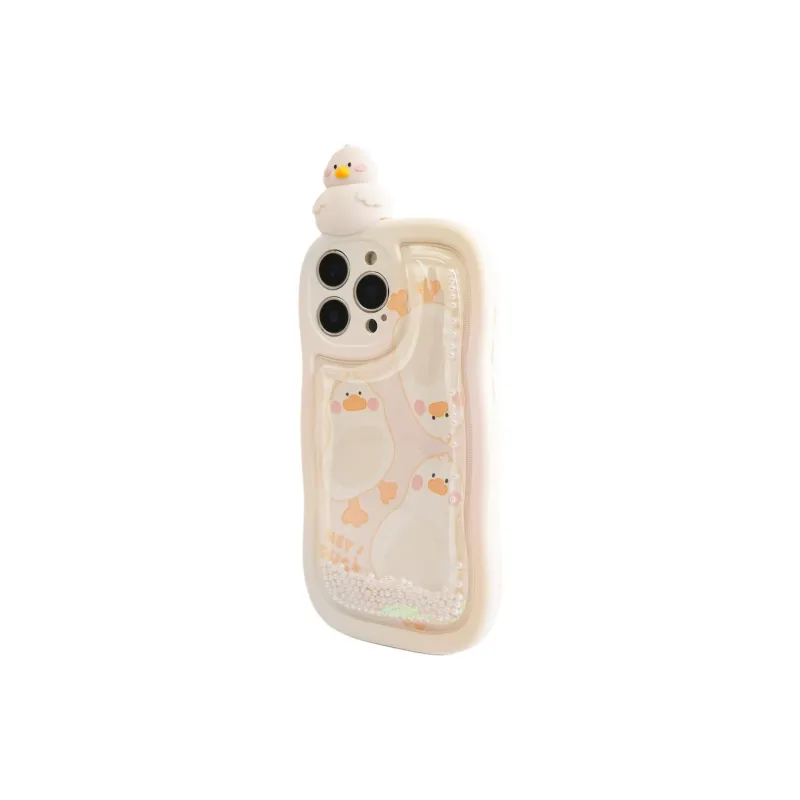 Sopi TPU Material Quicksand Duck Phone Cases Compatibility With IPhone 16/15 Pro Max/Apple 13/14/Pro/Max Collection-2