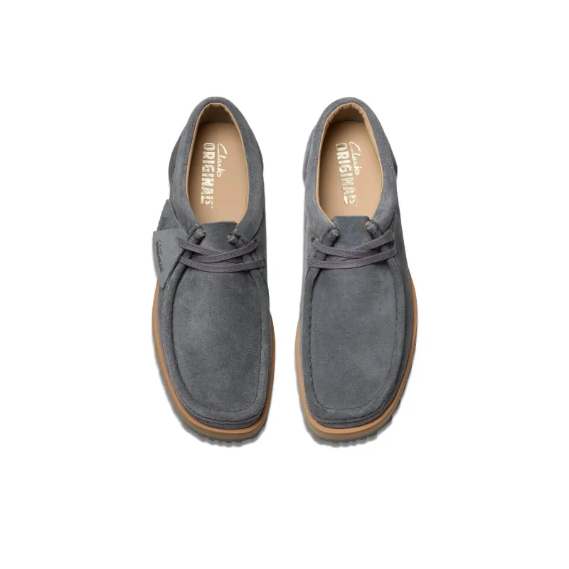 Clarks Wallabee Scout Lo Casual Shoes Men's Gray-3