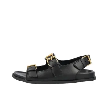 Valentino Double Buckle Strap Open Toe Sandals Women's