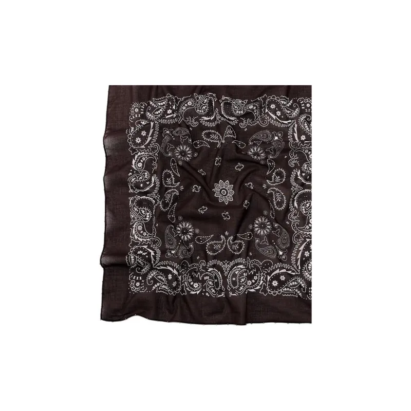 ZARA Cotton Silk Scarves Women's Brown-2