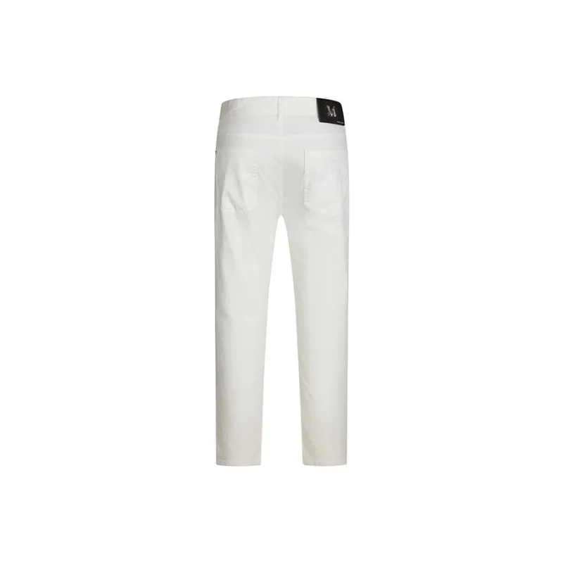 MANGANO Jeans Men's White Includes Brand Shopping Bag-0