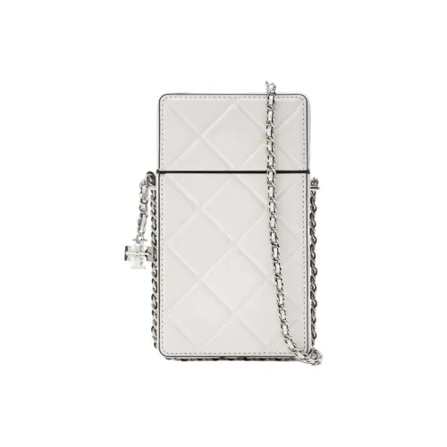 TORY BURCH Leather Shoulder Bag With Cell Phone Pouch Women's White