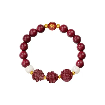 SEVEN COOK Reconstructed Cinnabar Bracelets Women's