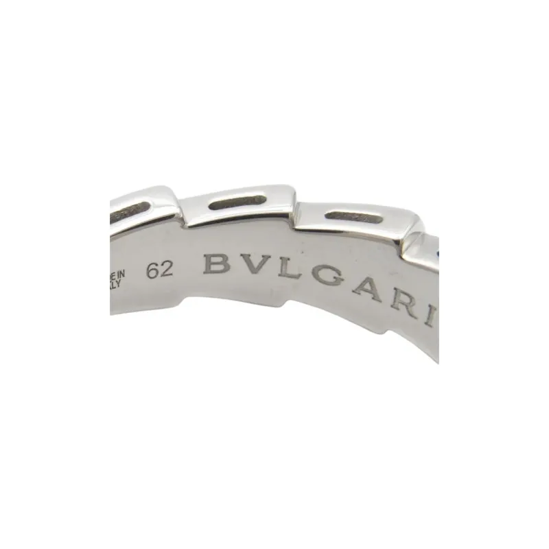 BVLGARI 2010s 18kt White Gold Serpenti Viper Diamond Ring-2