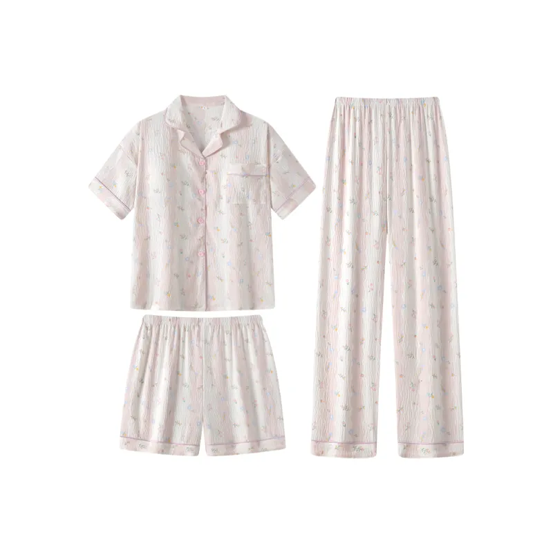 Gongdie Pajama Set Women's Light Pink-0
