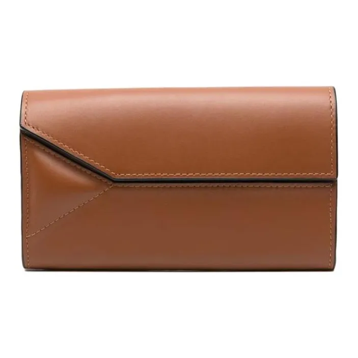 Wandler Calfskin Wallet Large Size Women's Brown-0