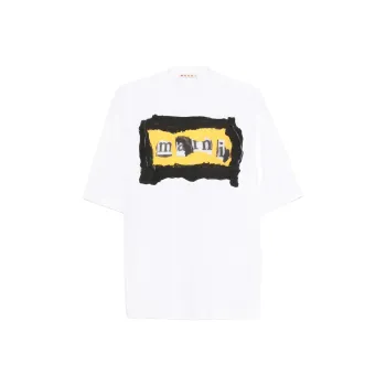 MARNI Logo Printed Crewneck T Shirt