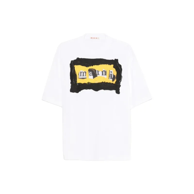 MARNI Logo Printed Crewneck T Shirt-0