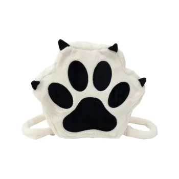 BUBM Plush Backpack Regular Unisex White