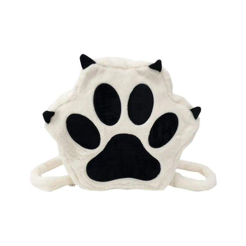 BUBM Plush Backpack Regular Unisex White-0