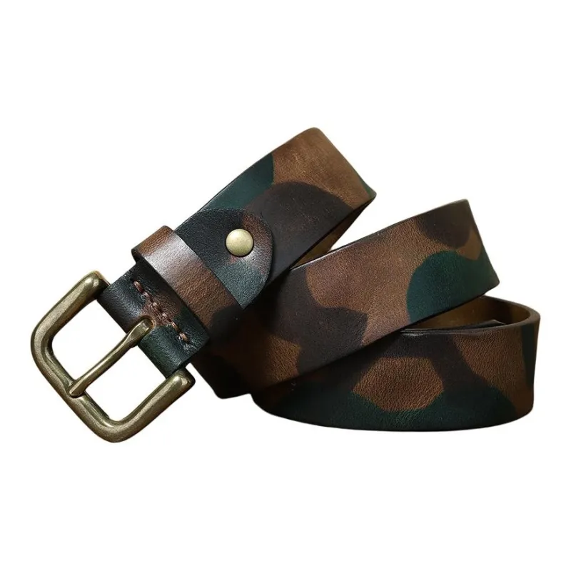 JEANSWEST Cow Leather Belts Men's 3.8cm-2