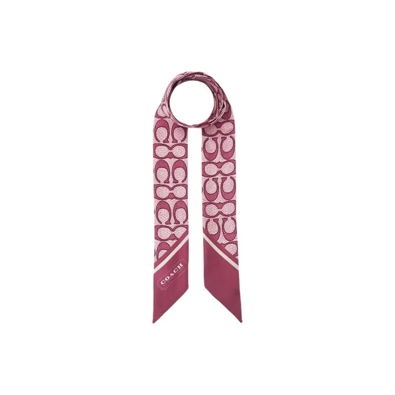 COACH Vintage Signature C Printed Satin Scarf-0