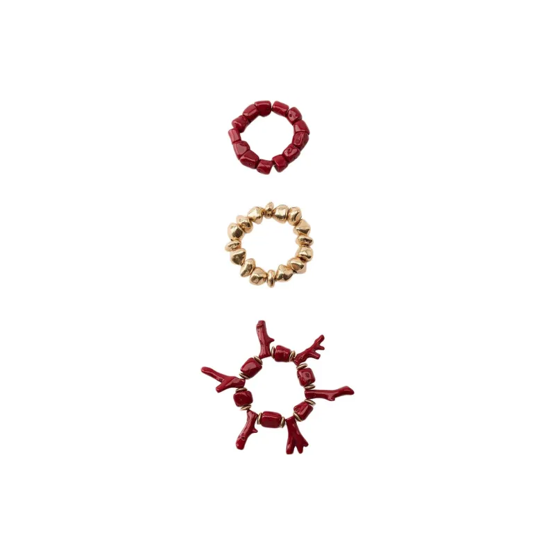 ZARA Resin, Acrylic Plastic Bracelets Women's Red-0