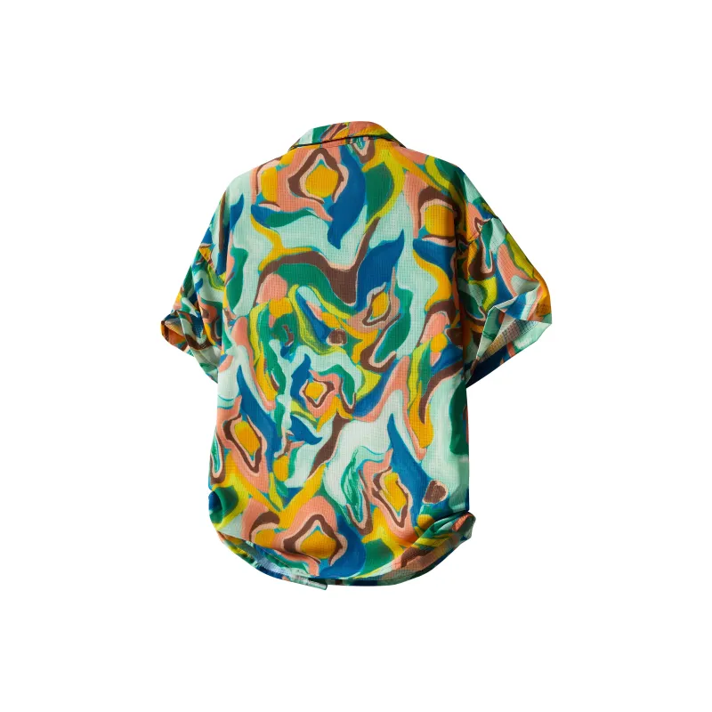KNOW EVERY Floral Shirt Unisex Tiffany Blue-1