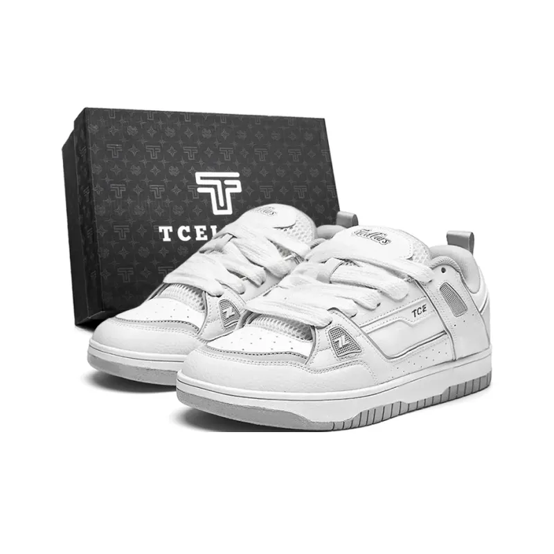 TCELLARS Cushioning, Abrasion Resistant, Lightweight, Breathable, Height Increasing Low Top Skateboard Shoes Unisex-7