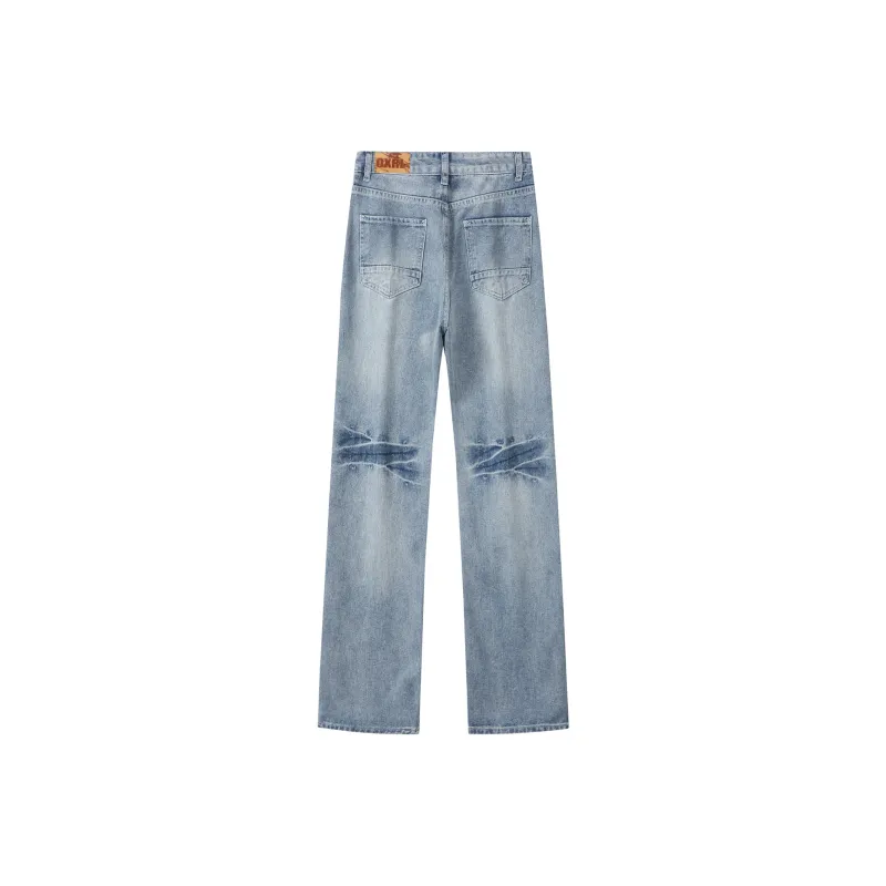 TESTUNG Classic Jeans Unisex Washed Blue Tone-1
