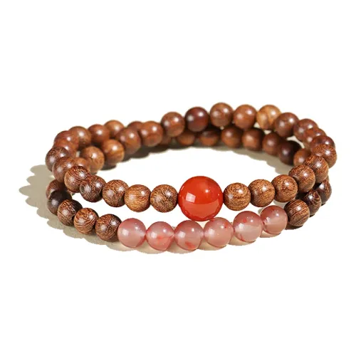 Blooming Petals Golden Sandalwood Bracelets Unisex