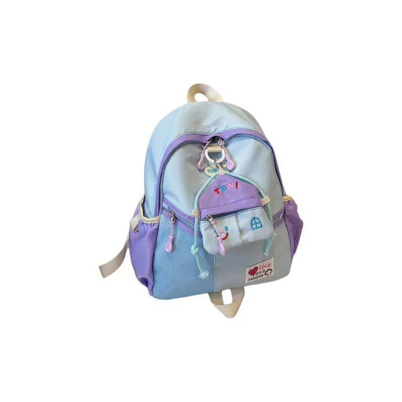URBAN FOREST Oxford Backpack Unisex Ecru/Black/Blue-7