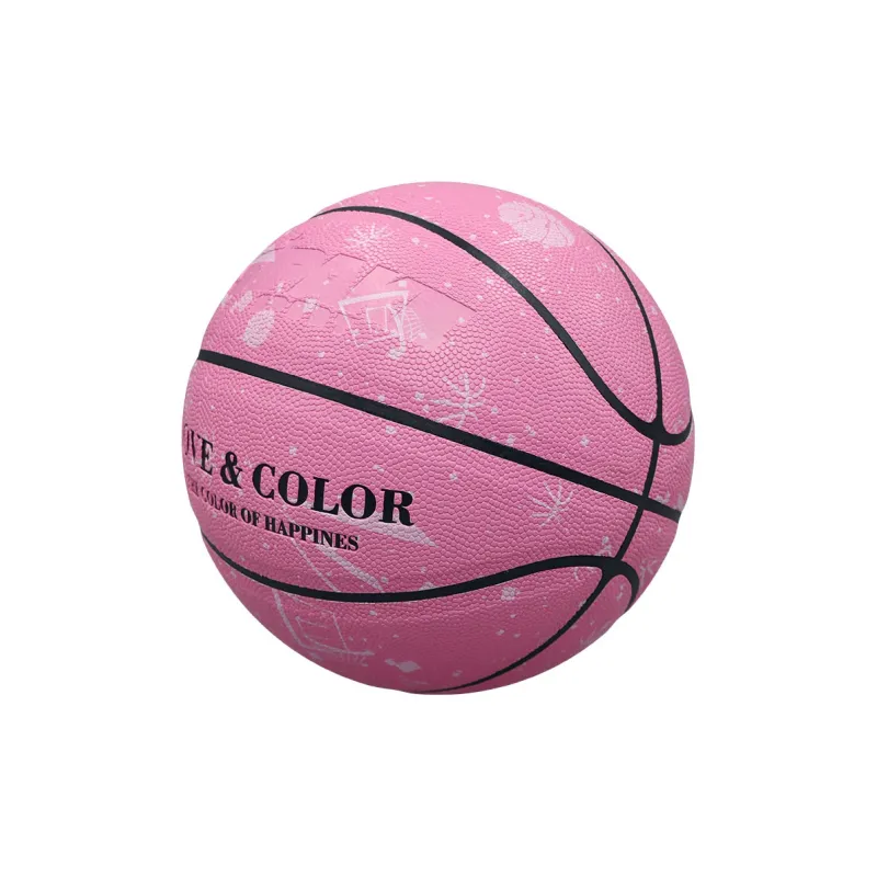 SIPAKESPORT PU Basketball Pink Size 6 Ball/Size 7 Ball Street Competition Unisex-4