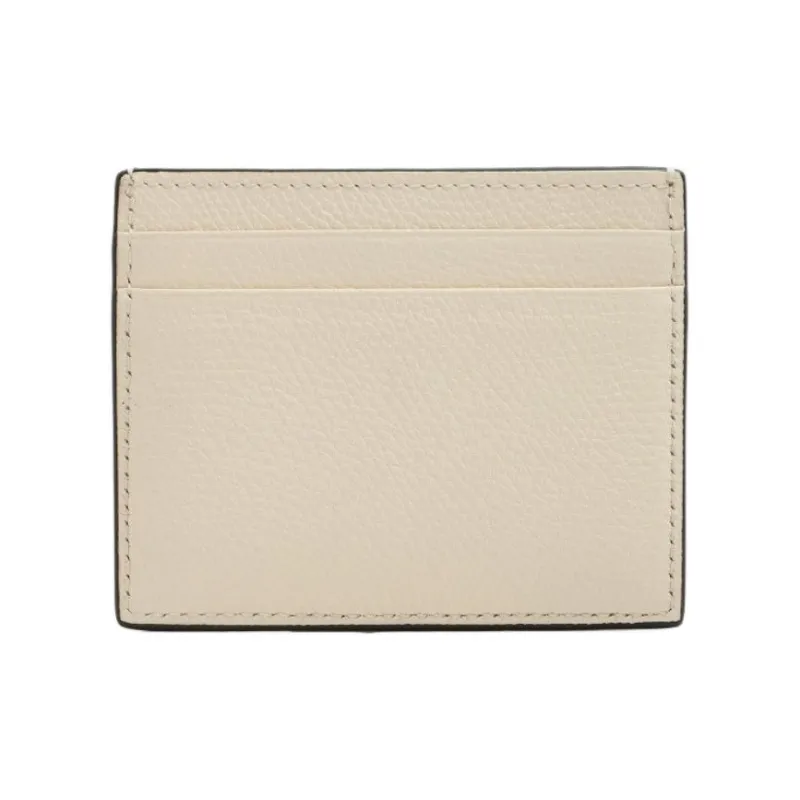 Valentino Vlogo Leather Card Holder Men's White-2