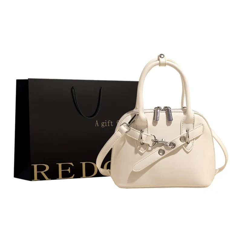 REDOO PU Handbag Women's Black Ecru/Light Yellow/Light Pink-6