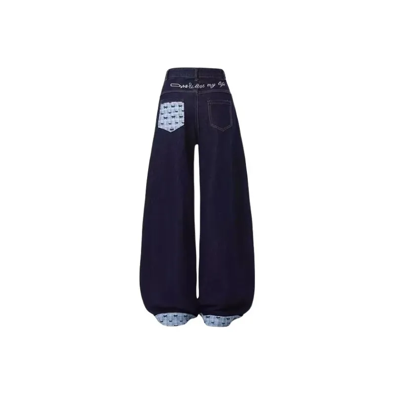 HUINIAN Jeans Women's Dark Blue-1