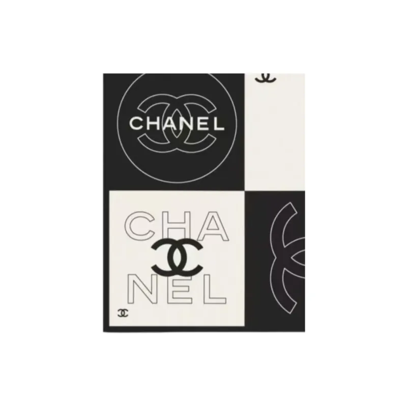 CHANEL Silk Scarves Women's White-2